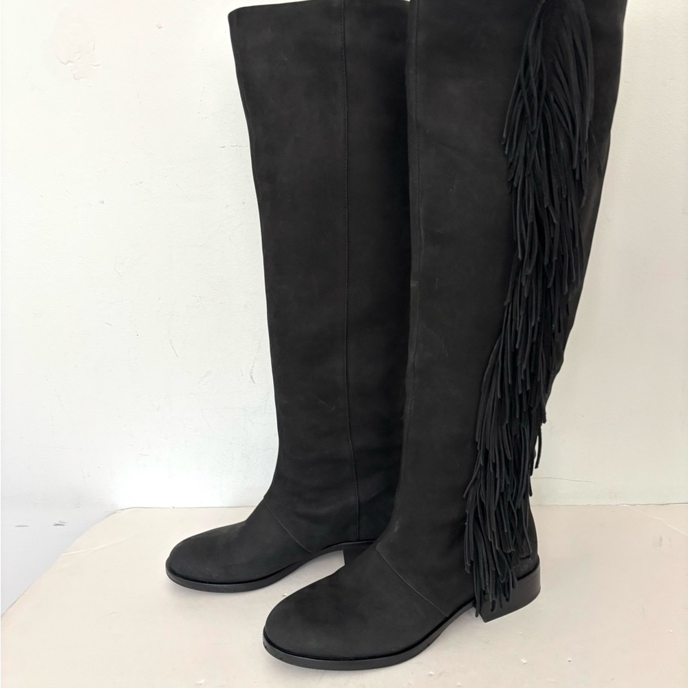 Sam Edelman Josephine black fringe boots